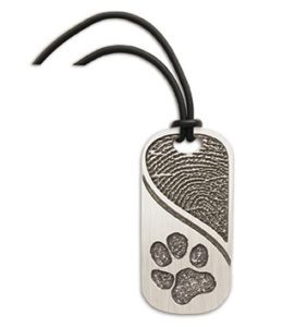 Double Rectangle – Print Paw Cord Necklace