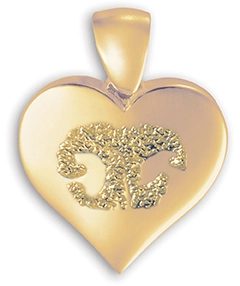 Yellow Gold Heart Nose